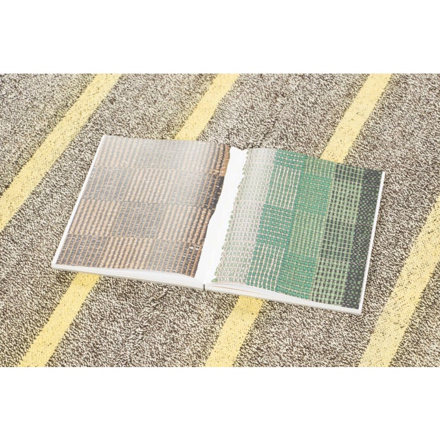 Textile Vintage Turkish Kilim Wool Rug With Gold Stripes by Rug & Kilim, 1950-1959 For Sale - Image 7 of 8