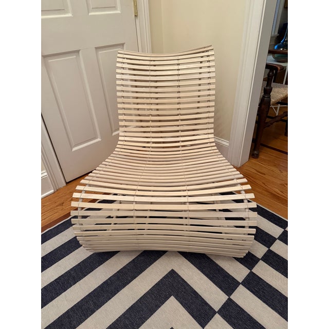 1980s English Willow Bat Slat Lounge Chair For Sale - Image 13 of 17