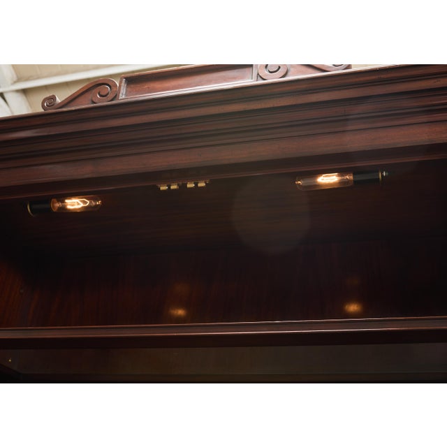 Ralph Lauren Noble Estate Mahogany Breakfront Bookcase Cabinet For Sale - Image 11 of 18
