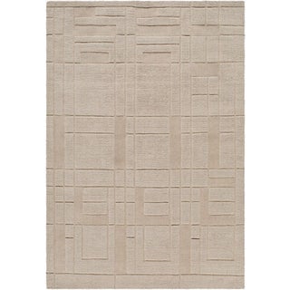 Frank Lloyd Wright Foundation x SURYA Luxuries Handmade Rug Sandstone 9x12 For Sale