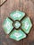 Vintage Chinoiserie Hand Painted Floral Metal Tray Set For Sale - Image 9 of 12