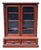 Late 19th Century Victorian Walnut Glazed Library Bookcase With Drawers For Sale