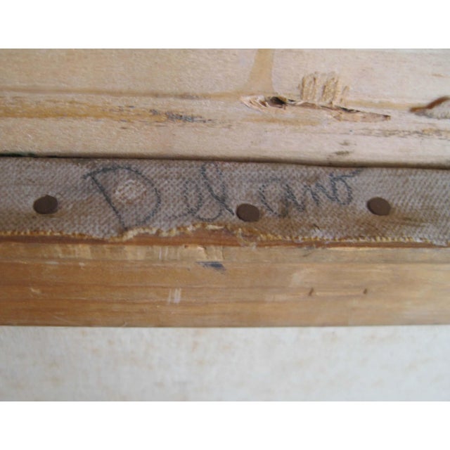 Wood Vintage Mid-Century Annita Delano Nude Portrait With Dogs Painting For Sale - Image 7 of 10