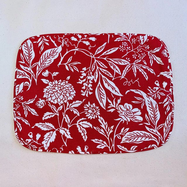 Contemporary Premier Prints MM Designs Red & White Printed Botanical Floral Leaf Leaves Pillow Covers- Set of 3 For Sale In Jacksonville, FL - Image 6 of 8