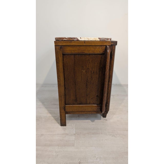 Art Nouveau Oak Cabinet with Marble, 1920s For Sale - Image 6 of 13