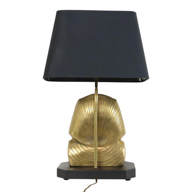 Vintage Hollywood Regency Brass Pharaoh Table Lamp, 1960s For Sale - Image 9 of 18