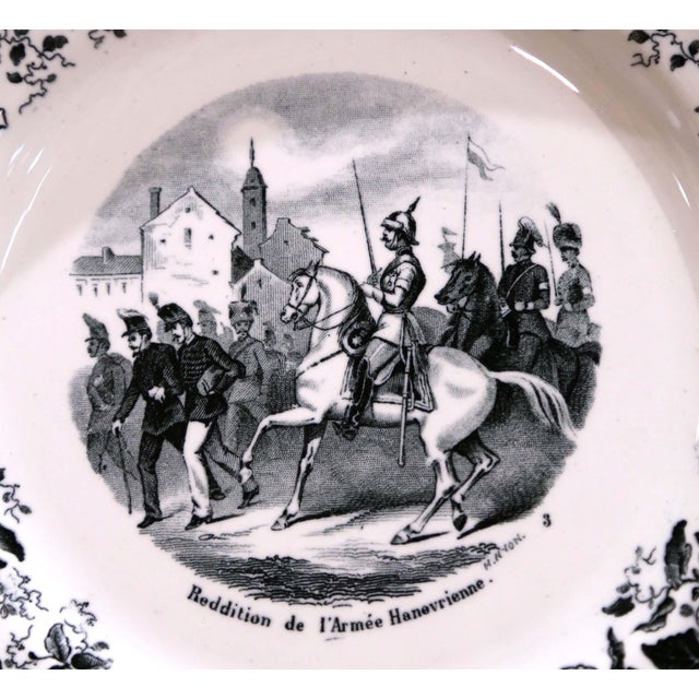 19th Century French Choisy-Le-Roi Dessert Plates “Campagnes Militaires”- Set of 12 For Sale - Image 11 of 18