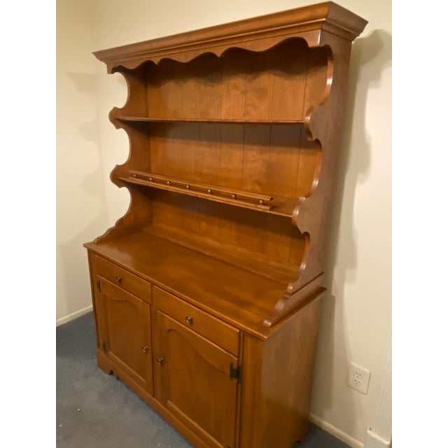 Wood 1960s Ethan Allen Early American Buffet With Hutch For Sale - Image 7 of 7