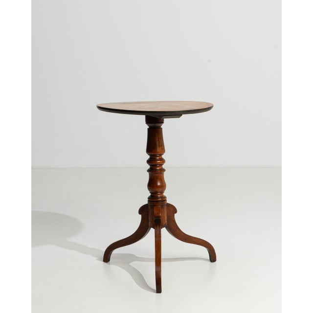 French Inlaid Wooden Side Table with Round Top, Circa 1900 For Sale In Greensboro - Image 6 of 13