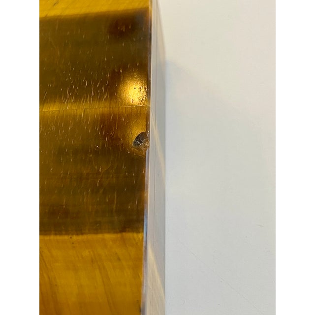 Handcrafted Tigers Eye Box with Sterling Silver Hinge, 1950 For Sale - Image 9 of 13