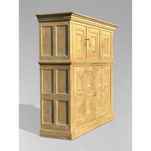 Antique French Painted Housekeepers Cupboard, 1840 For Sale - Image 6 of 8