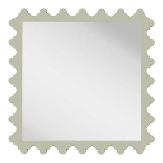 Fleur Home Garden District Magazine Square Mirror in Mizzle, 47x47 For Sale