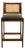 Oak Cane Back Bar Counter Stool With Upholstered Seat For Sale