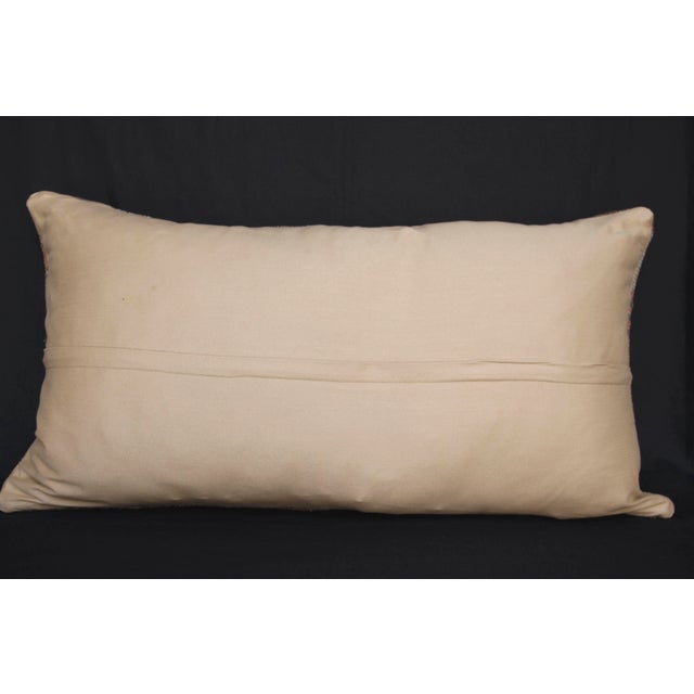 Handmade Tribal Soft Tones Rug Pillow Cover -17'' X 32'' For Sale - Image 11 of 14