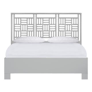 Finn Platform Bed King - Light Gray For Sale