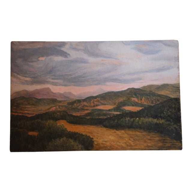 20th Century French Mountain Scene Painting For Sale
