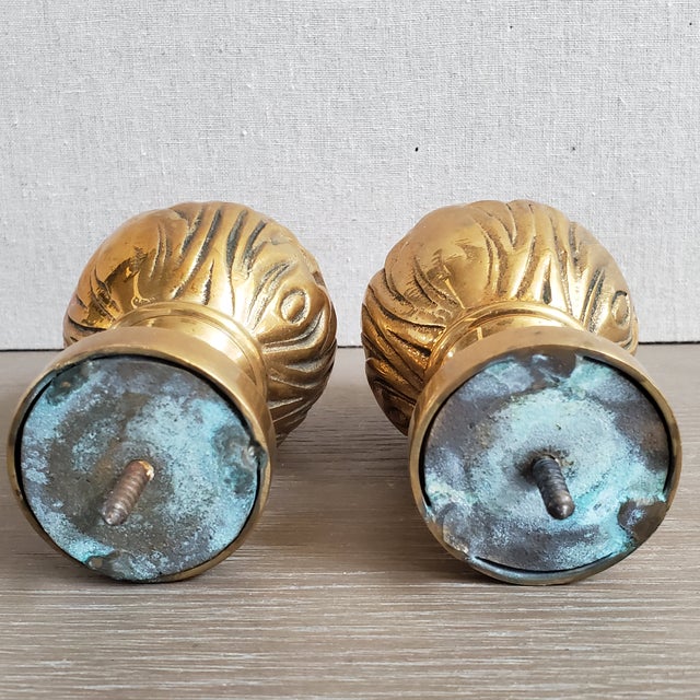 Brass Curtain Tie Back Finials a Pair Chairish