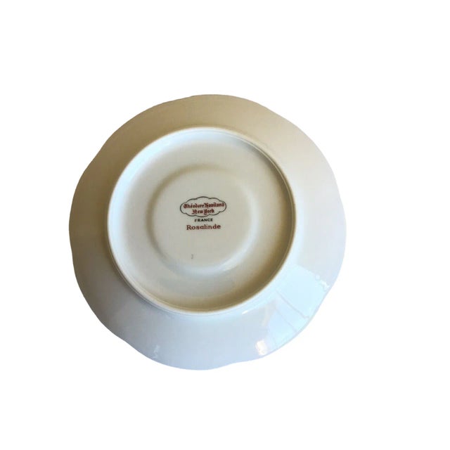 Early 20th Century Vintage Theodore Haviland Limoges France Rosalinde Porcelain Saucer Plates - Set of 4 For Sale In Los Angeles - Image 6 of 7