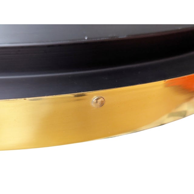 1970s Large Italian Brass Wall Mirror, 1970s For Sale - Image 5 of 14