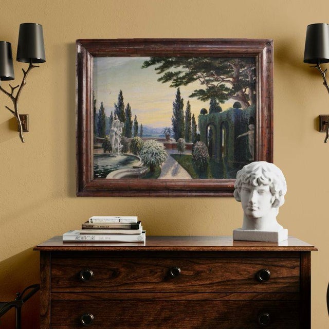 Italian Artist, Landscape, Early 20th Century, Oil on Canvas For Sale - Image 3 of 17