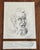 Black Mid 20th Century Old Master Artwork Drawings: Holbein, Michelangelo, Bonsignori (Set of 5) - Unknown Artist For Sale - Image 8 of 8