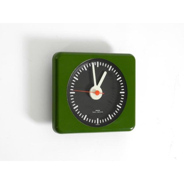 Beautiful 1970s original KRUPS wall clock in typical Space Age design. Made in Germany. Case is made entirely of plastic....