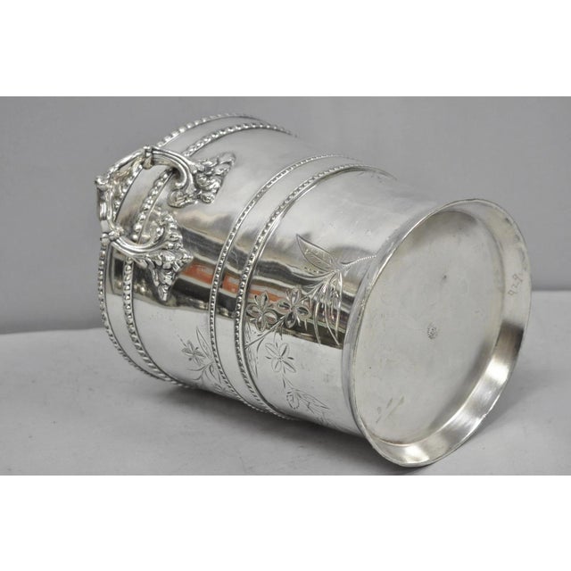 Early 20th Century Victorian Henry Hicks Silver Plated S Monogram Champagne Chiller Wine Ice Bucket For Sale - Image 16 of 18