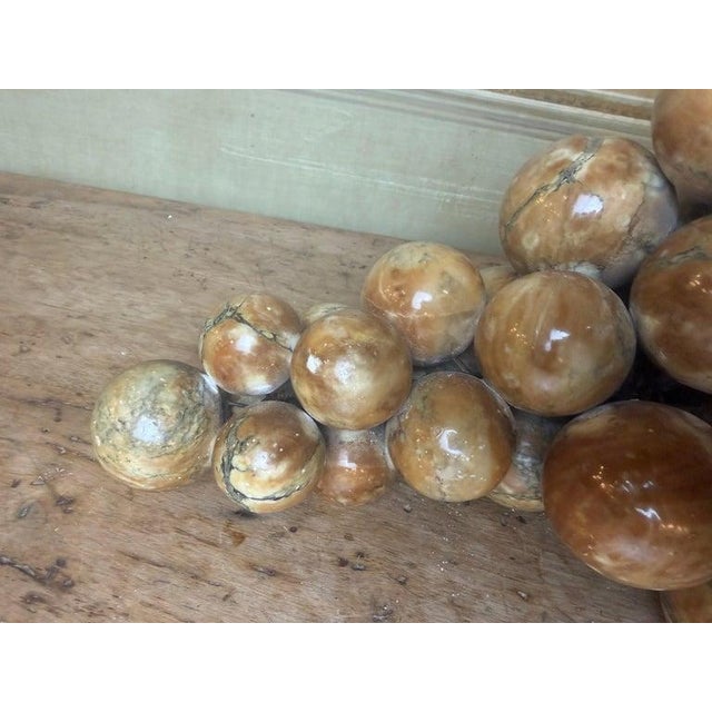 Large Vintage Italian Alabaster Grape Cluster Sculpture For Sale - Image 10 of 11