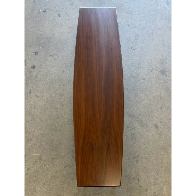 1980s Motif Walnut Coffee Table For Sale - Image 9 of 18