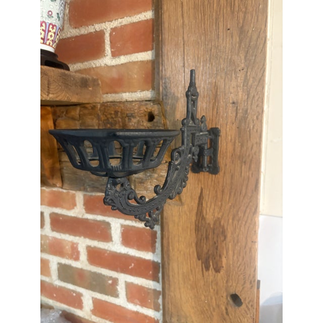 Antique Wall Bracket Oil Lamp 1800's For Sale - Image 9 of 9