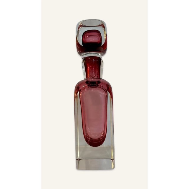 Glass 1970s Venetian Glass Decanter in Cased Ruby Glass by Flavio Poli For Sale - Image 7 of 7