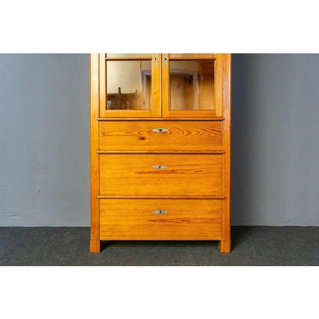 Brown Biedermeier Pine Kitchen Cupboard For Sale - Image 8 of 18