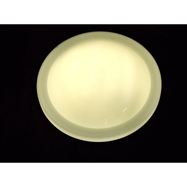 Vintage German Ceiling Lamp with Opaque White Glass Shade by Putzler, 2000s For Sale - Image 4 of 8