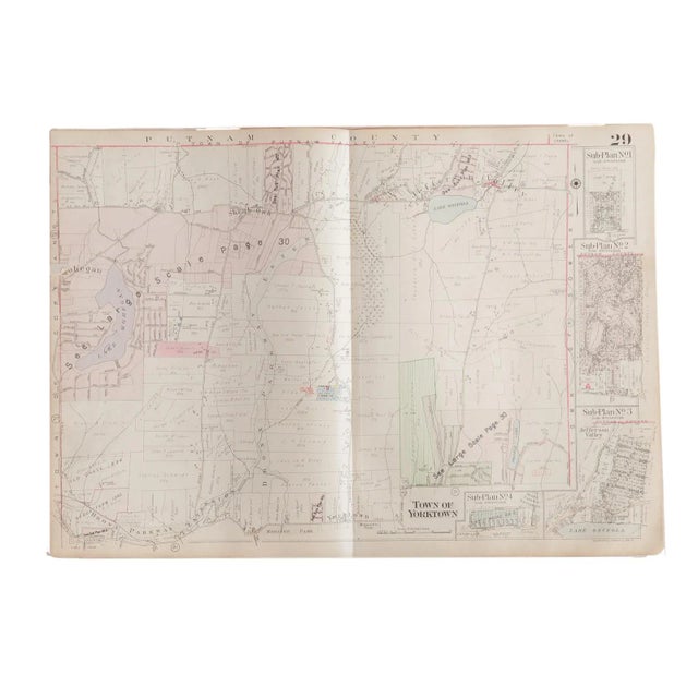 1930s Vintage Hopkins Map of Town of Yorktown For Sale - Image 5 of 5