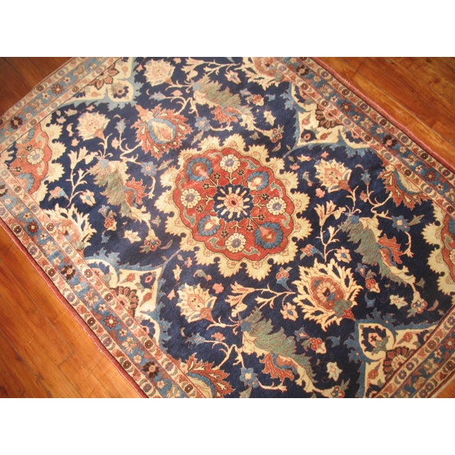 Early 20th Century Zabihi Collection Persian Isfahan Carpet - 3'6" x 4'9" For Sale - Image 4 of 5