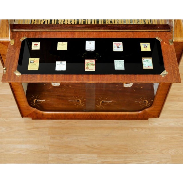 Wood 1950s English Walnut Liquor Cabinet Home Dry Bar For Sale - Image 7 of 12