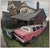 State Ave. Stretch by Brad Davis | Oil on wood panel Pink limousine parked near a house. For Sale - Image 4 of 5