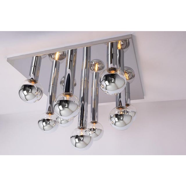 Large Flushmounts in Chrome and Perlmut by Motoko Ishii for Staff, 1970s, Set of 2 For Sale - Image 10 of 14