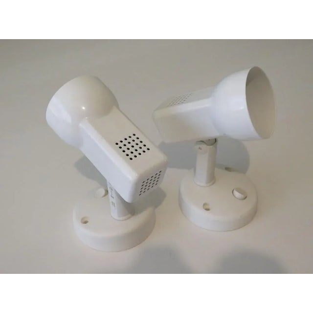 Wall Spotlights in White Lacquered Metal from Massive, Belgium, 1970s, Set of 2 For Sale - Image 3 of 10