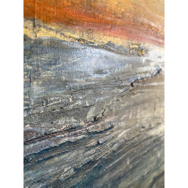 Wood Original Painting, Acrylic and Textural Materials on Wood Panel. For Sale - Image 7 of 12