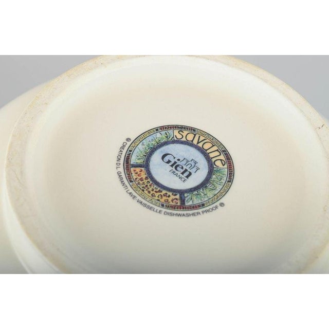 Serving Savane Bowl in Faience from Gien, France, 1980s For Sale - Image 4 of 5