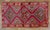 Hand-tied placemat with geometric motif. Wool on wool warp. Condition: used, very good, clean. Date: around 1980....