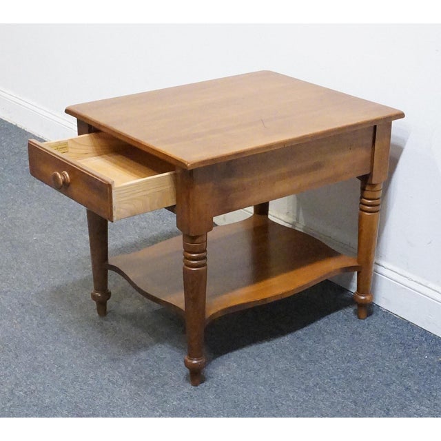 Durham Furniture Solid Cherry Early American Style 22" Accent End Table 947-53 - Made in Canada For Sale In Kansas City - Image 6 of 13