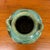 Vintage Oribe Style Studio Pottery Handled Vessel With Emerald Green Drip Glaze For Sale In Seattle - Image 6 of 10