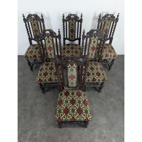 Louis XIII Oak Chairs, Set of 6 For Sale - Image 3 of 10