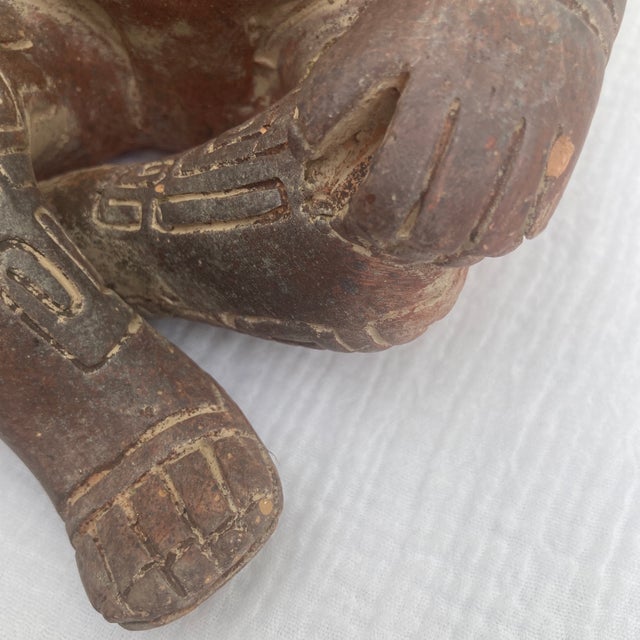 Red 1950s Mid-Century Pre-Columbian Revival Figural Sculpture For Sale - Image 8 of 12