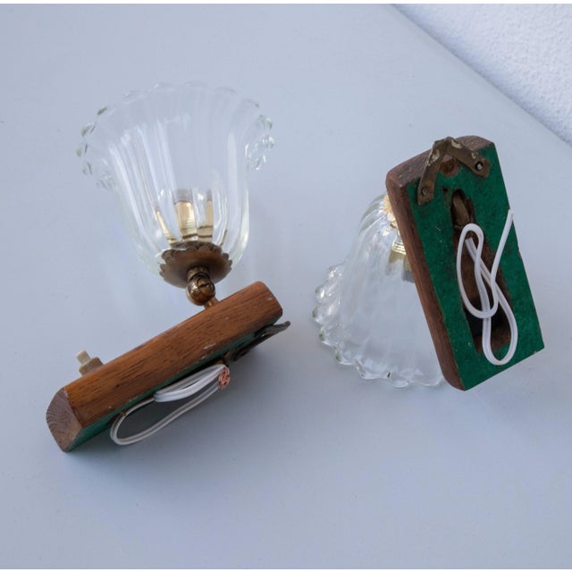 Glass Set of 2 Art Decò Barovier & Toso Wall Light Murano Art Glass, 1940s For Sale - Image 7 of 12