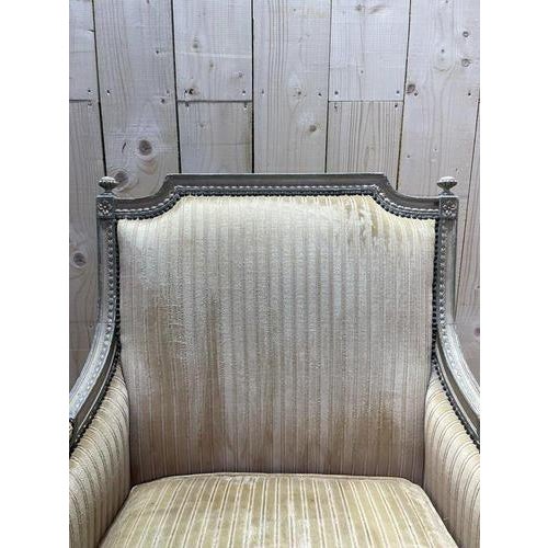 Louis XVI Beige Armchair For Sale - Image 6 of 9