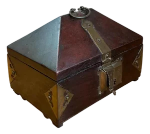 Vintage Wood and Metal Decorative Box