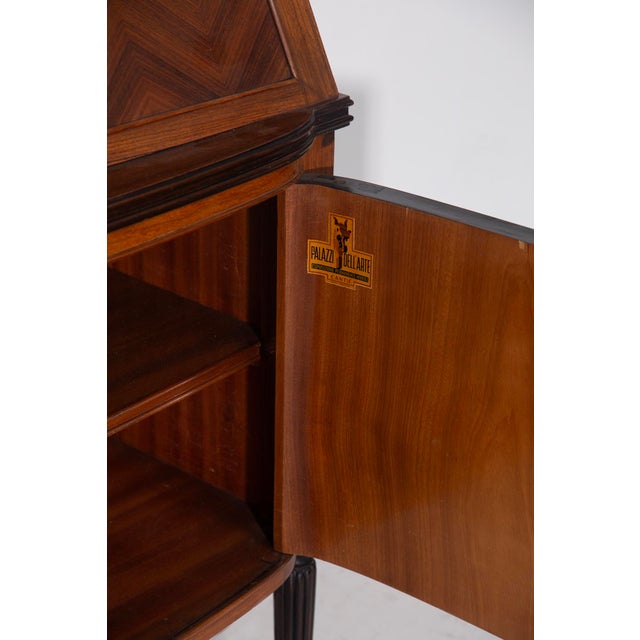 Metal Italian High Sideboard with Secretaire by Paolo Buffa for La Permanente Mobili Cantù, 1950 For Sale - Image 7 of 10